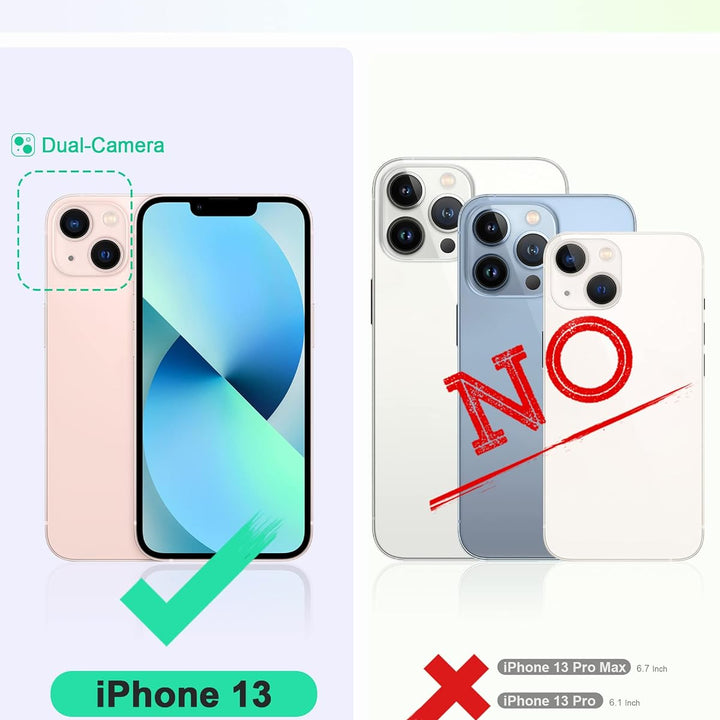 Case Wallet for Iphone 13 5G, PU Leather Flip Folio Cover with [3 Card Slots], Stand Book Design [Shockproof TPU Interior Case] Compatible with Iphone 13 6.1-Inch 2021, Black