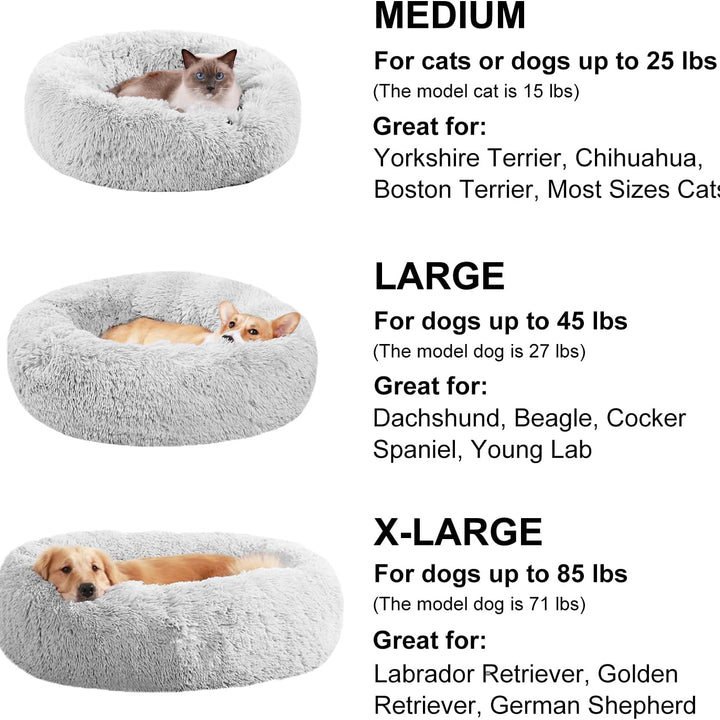 Calming Dog Beds Large Dogs, Anxiety Dog Beds Medium Dogs, 24''